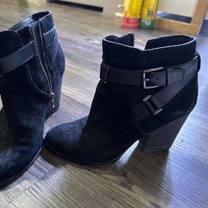 6.5 Cole Haan Black Suede Booties